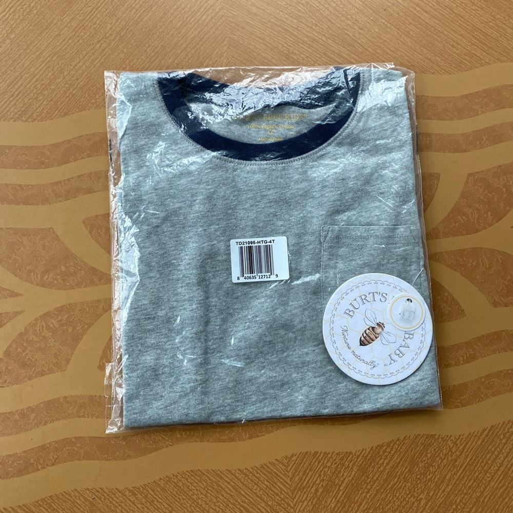 NWT 4T Burt’s Bees Organic Ringer Tee